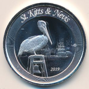 Saint Christopher-Nevis, 2 dollars, 2019