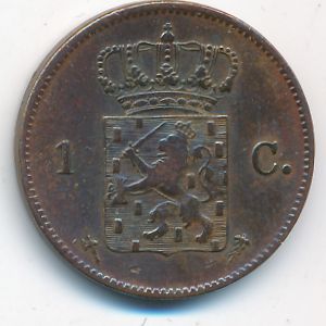 Netherlands, 1 cent, 1875