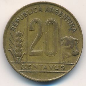 Аргентина, 20 сентаво (1949 г.)