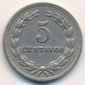 El Salvador, 5 centavos, 1963