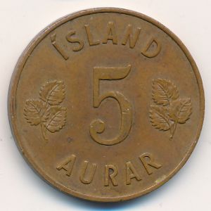 Iceland, 5 aurar, 1966