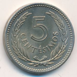 Uruguay, 5 centesimos, 1953