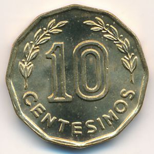 Uruguay, 10 centesimos, 1981