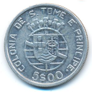 Sao Tome and Principe, 5 escudos, 1939