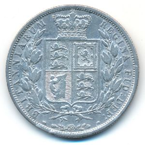 Great Britain, 1/2 crown, 1886