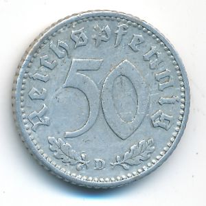 Nazi Germany, 50 reichspfennig, 1935