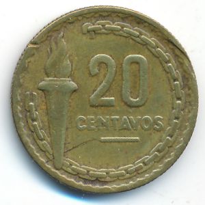 Перу, 20 сентаво (1954 г.)