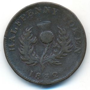 Nova Scotia, 1/2 penny, 1832