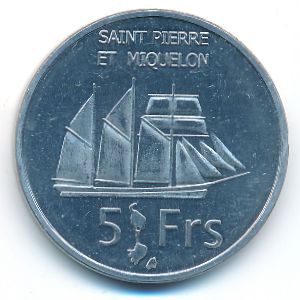 Saint Pierre and Miquelon., 5 francs, 2013