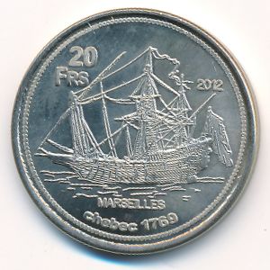 Bassas da india., 20 francs, 2012