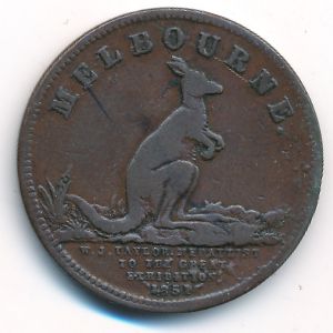 Australia, 1/2 penny, 1851