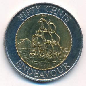 New Zealand, 50 cents, 1994