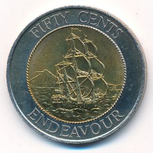 New Zealand, 50 cents, 1994