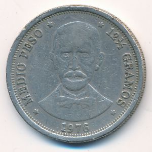 Dominican Republic, 1/2 песо, 