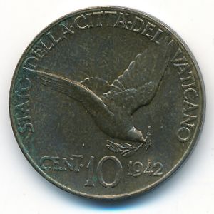 Vatican City, 10 чентезимо, 