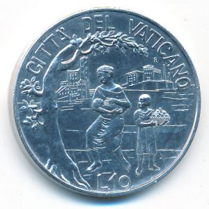 Ватикан, 10 лир (1999 г.)