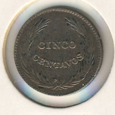 El Salvador, 5 centavos, 1911