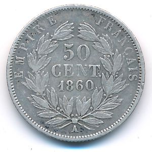 France, 50 centimes, 1854–1862