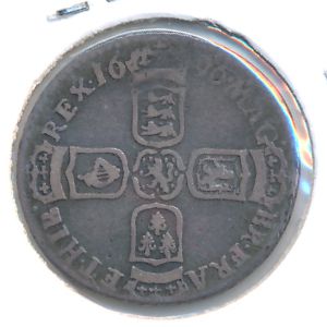 Великобритания, 6 пенсов (1696 г.)