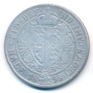 Великобритания, 1/2  кроны (1898 г.)