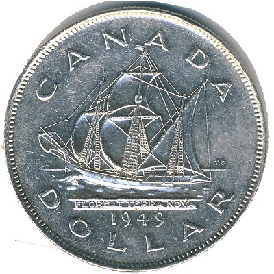 Canada, 1 dollar, 1949