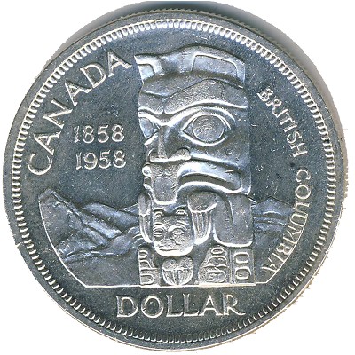 Canada, 1 dollar, 1958