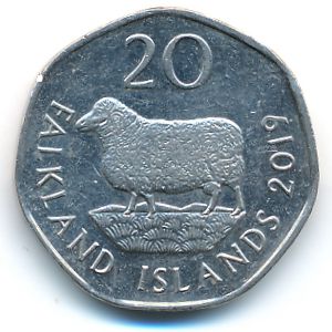 Falkland Islands, 20 пенсов, 