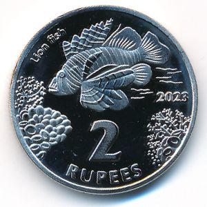 Кокосовые острова., 2 рупии (2023 г.)