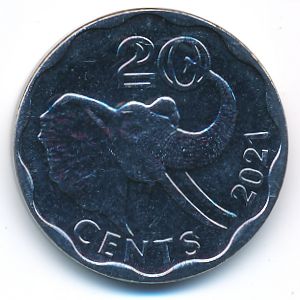 Эсватини, 20 центов (2021 г.)