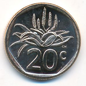 South Africa, 20 центов, 