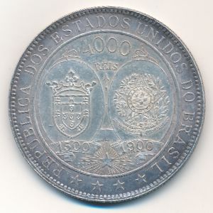 Brazil, 4000 reis, 1900 Brazil, 4000 reis, 1900