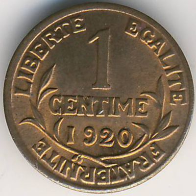 Франция, 1 сентим (1898–1920 г.)