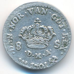 Norway, 8 скиллингов, 