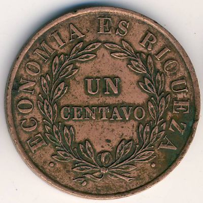 Chile, 1 centavo, 1851