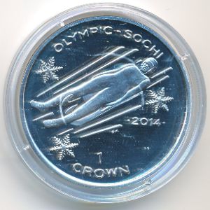 Остров Мэн, 1 крона (2014 г.)