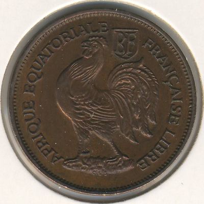 French Equatorial Africa, 1 franc, 1943