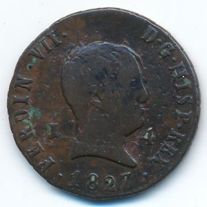 Испания, 4 мараведи (1827 г.)