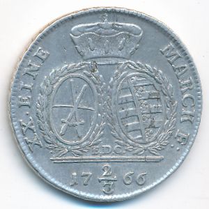 Saxony, 2/3 талера, 