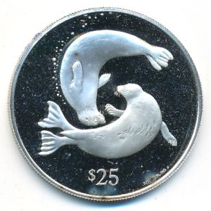 Виргинские острова, 25 долларов (1993 г.)