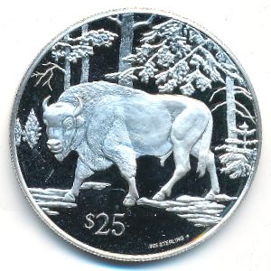 Виргинские острова, 25 долларов (1993 г.)
