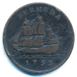 Бермудские острова, 1/2 пенни (1793 г.)