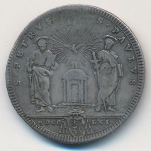 Ватикан, 1 тестон (1761 г.)