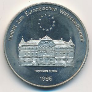 Лихтенштейн, 5 экю (1995 г.)