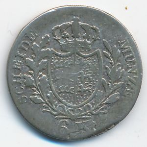 Вюртемберг, 6 крейцеров (1836 г.)