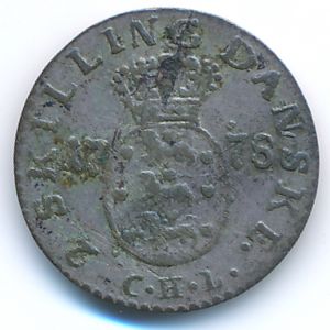 Denmark, 2 skilling, 1778&ndash;1785