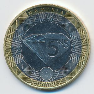 Намибия, 5 новых долларов (2025 г.)