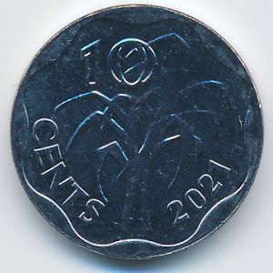 Свазиленд, 10 центов (2021 г.)