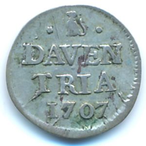 Девентер, 2 стивера (1707 г.)