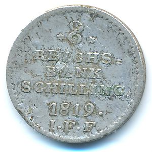 Denmark, 8 ригсбанкскиллингов, 