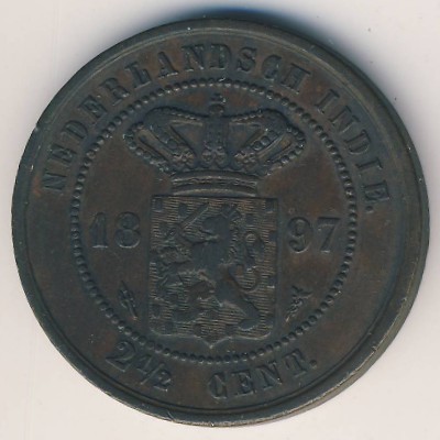 Netherlands East Indies, 2 1/2 cents, 1856–1913